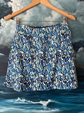 NWY Blue Floral Skort with Pockets